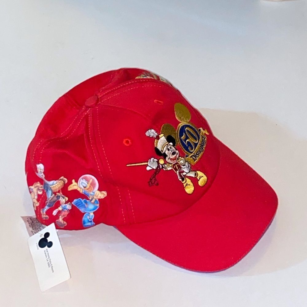 🥰Disney Red Cap with Mickey Mouse 50th Anniversary Design Youth Kids